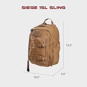 Vertx Siege 15L タクティカルスリング - 軽量330DナイロンCCWバッグ 防水仕上げ 500D MOLLE 両手利きデザイン