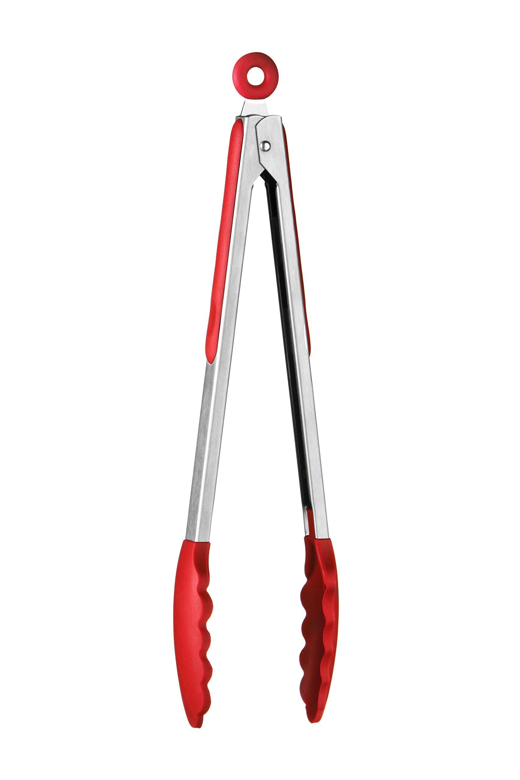 Zing! Red Silicone Tongs