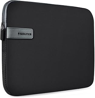 Sounce Protective Laptop Bag Sleeve fits Upto 14.1" Wrinkle Free, Padded, Water Resistant Light Neoprene case Cover Pouch,