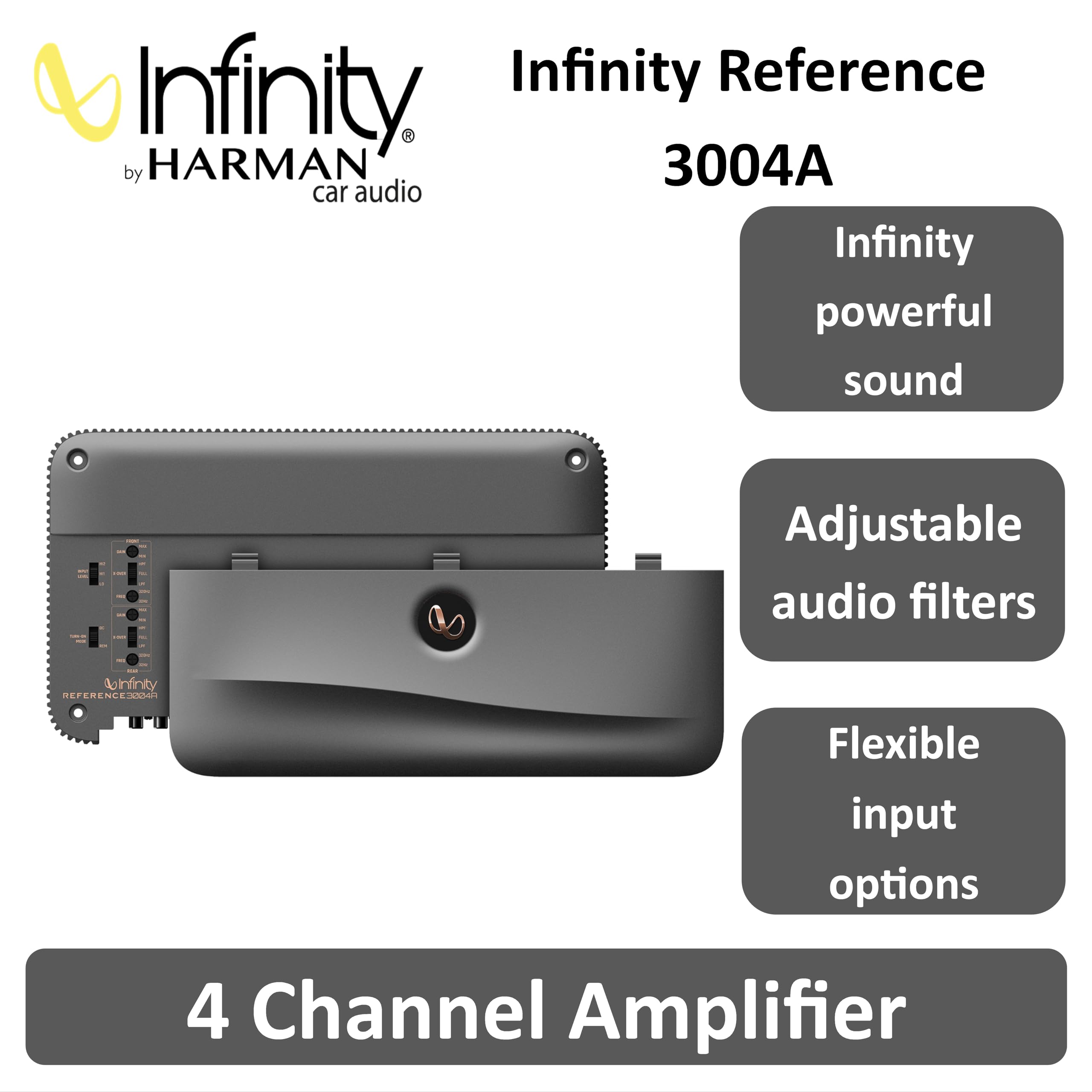 Infinity Reference 3004A Amplificador 4 Canales Coche Etapa de Potencia