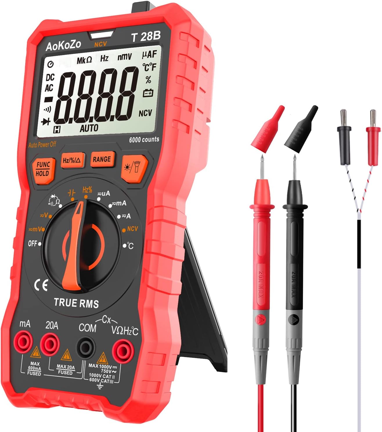 Multimeter Tester,AoKoZo 6000 Counts Digital Multimeter,TRMS