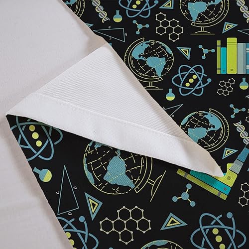 Miniatura 3 de Cortinas de cenefa de ciencia para sala de estar, dormitorio, biología, química y física, protones, neutrones, cortinas de cocina, cenefas de