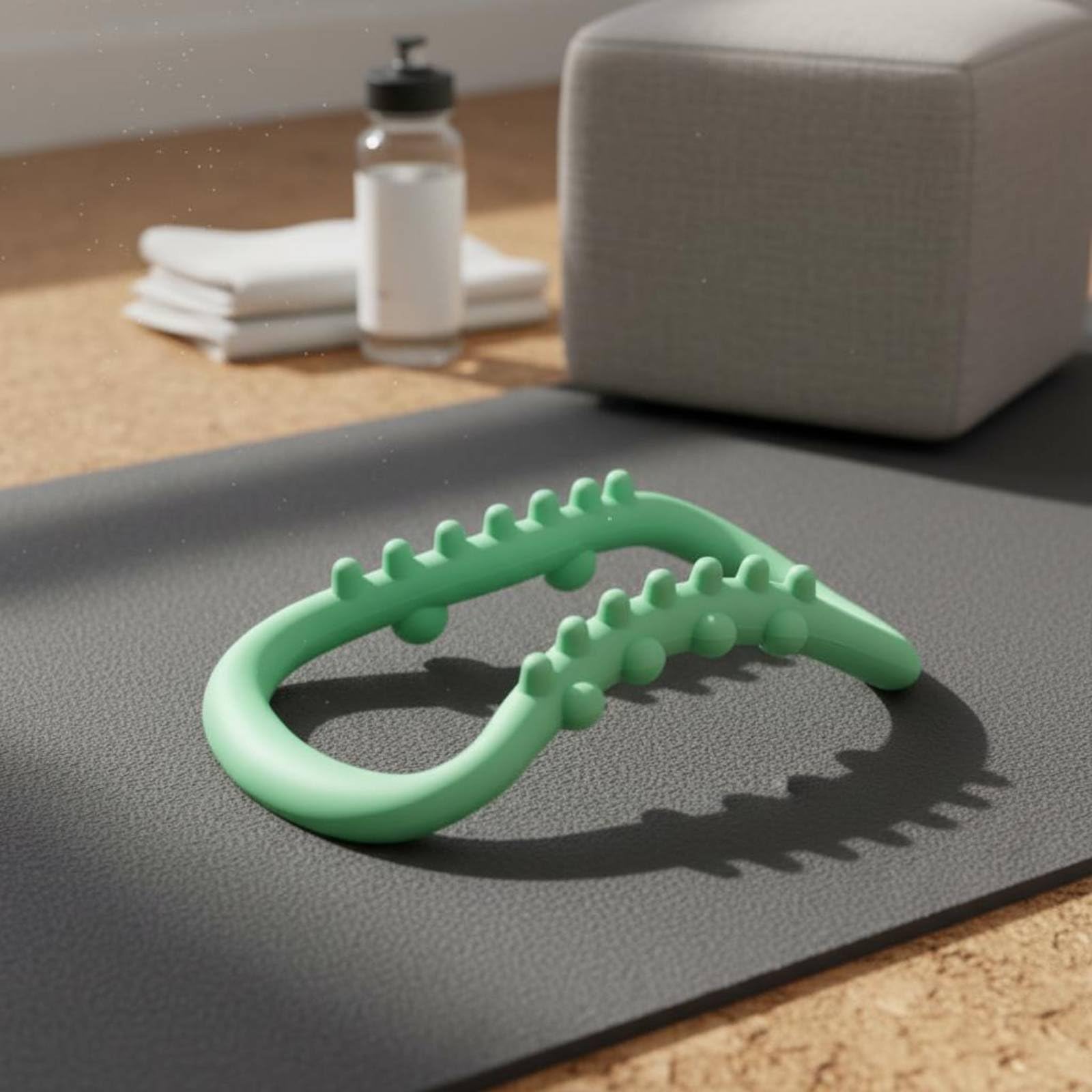 Multi-Functional Pilates Circle Ergonomic Design Figure 8 Exercise Loop Back Opening Stretcher for Athletes, Office Workers, Home Gym, Workout Recovery, Green-picture-28