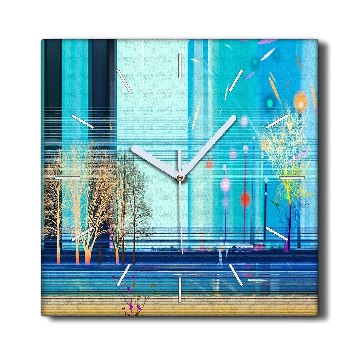 Horloge sur Toile pour le Salon Décoration Murale Nature Tree Park Coloray
