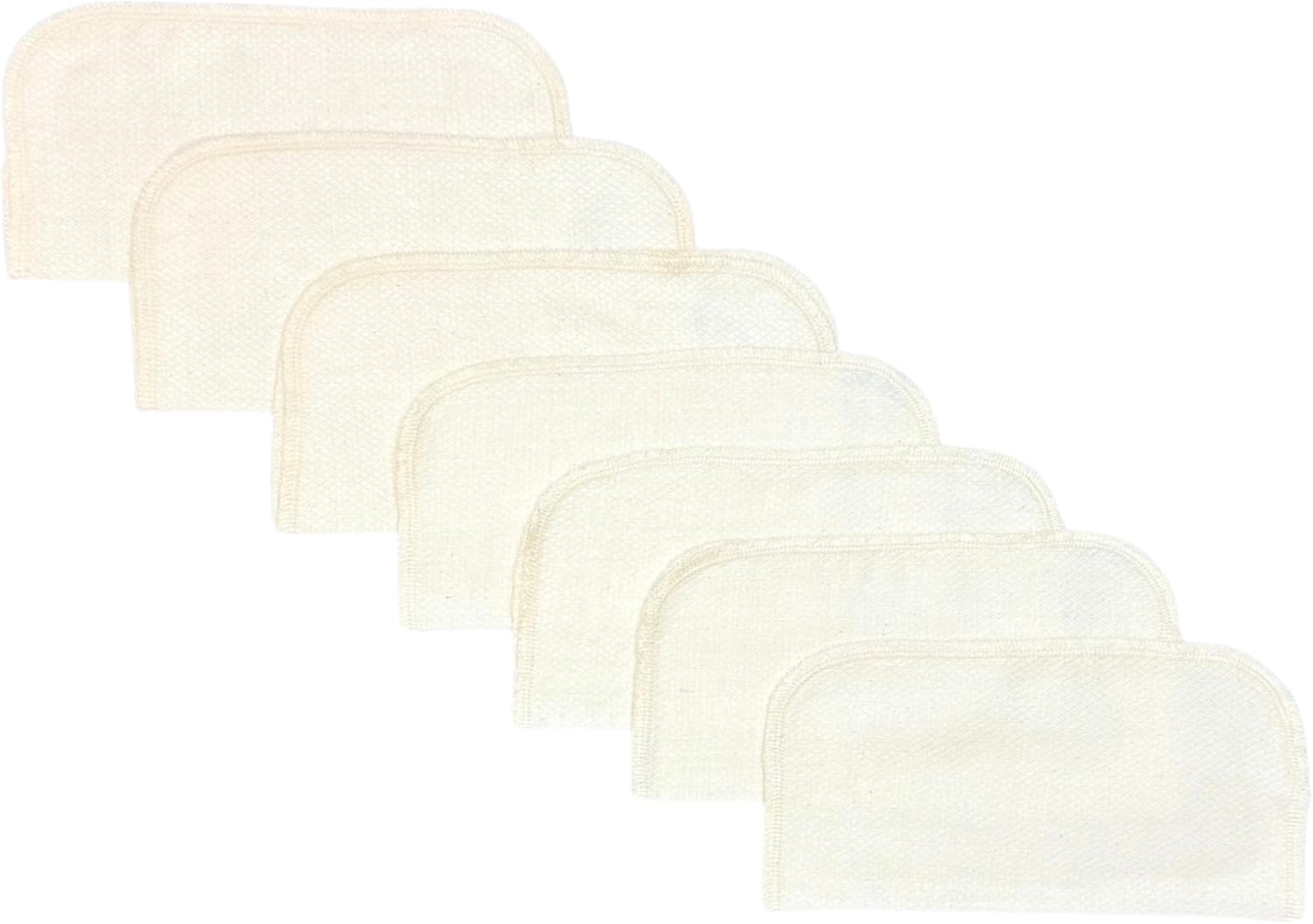 2 Ply Organic Flannel Washable Baby Wipes 9 x 9 Inches Set of 10 Sewn with Organic Cotton Thread Handmade in the USA!