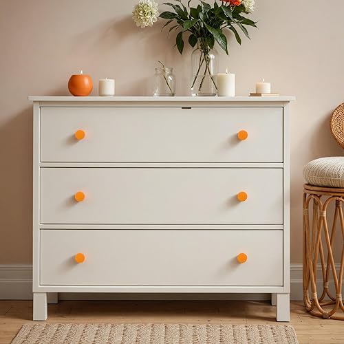 Miniatura 69 de Ravinte Paquete de 30 pomos de color negro mate para armarios de cocina, pomos redondos para cajones de cómodas, tiradores para cajones o puertas