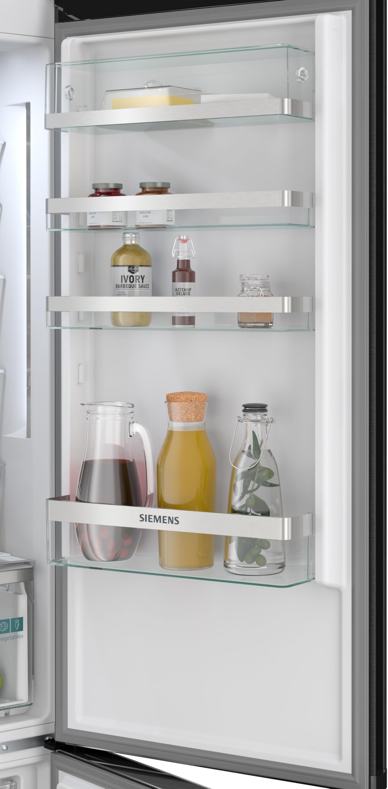 Siemens iQ500 Freistehende Kühl-Gefrier-Kombination 203x60cm, KG39NAXAG, 260L Kühlen & 103L Gefrieren, Total noFrost, Nahtlose Platzierung, hyperFresh 0°C Schublade, antiFingerprint Schwarzer Stahl