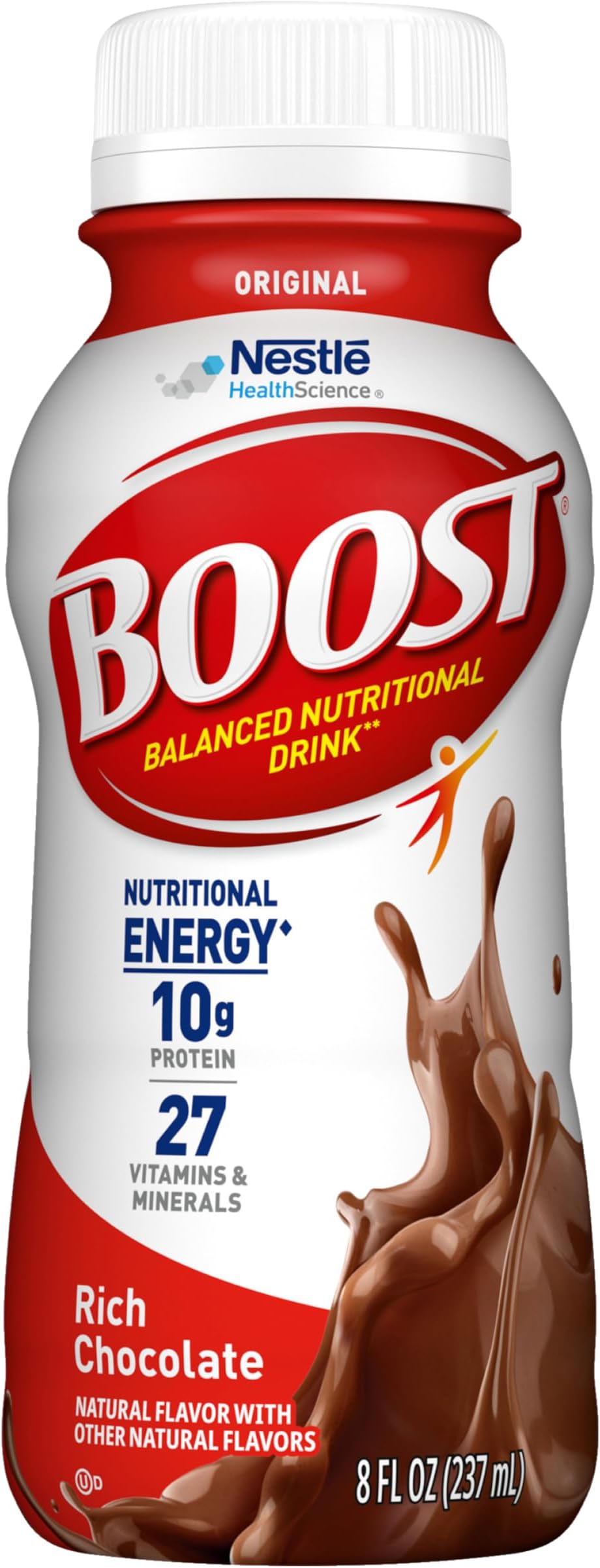 BOOST Original Ready to Drink Nutritional Drinks, Rich Chocolate, 8 Fl Oz Bottles (Pack of 24)