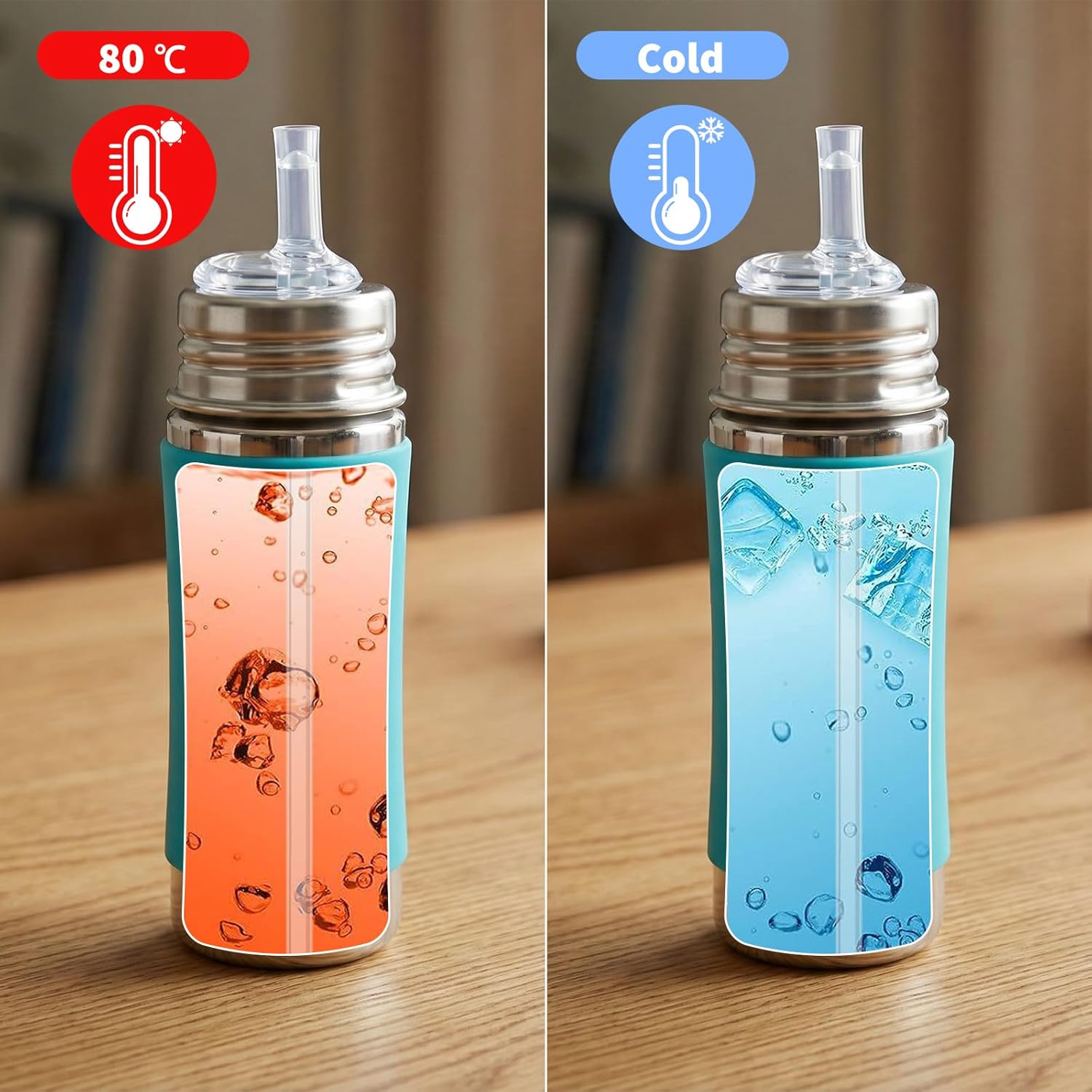 Straw Replacement Compatible with Pura Kiki,4 Pack, Clear Food Grade Silicone,BPA Free Straw with Sip Guard Compatible with pura kiki Pura Kiki Stainless Steel Sippy Cup - Image 6