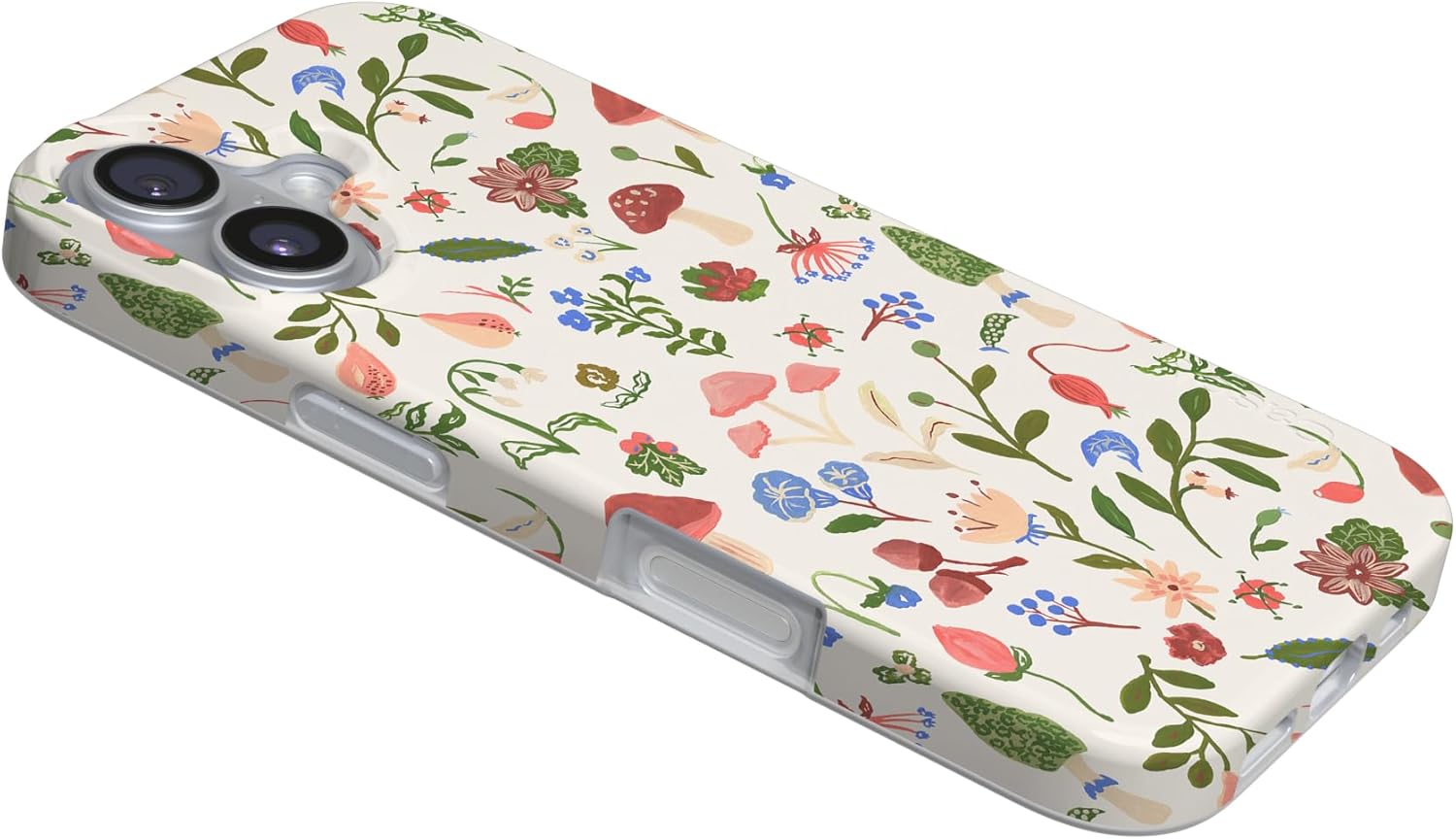 Casely iPhone 17 Case | Garden Party | Mushroom Floral | Compatible with MagSafe | Classic Ultra Slim Design