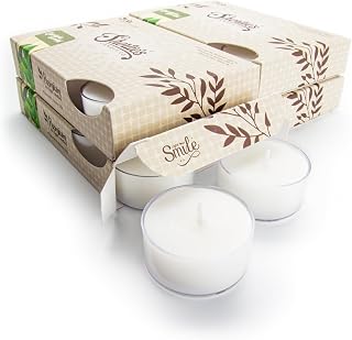 Eucalyptus Spearmint Premium Tealight Candles Bulk Pack - Highly Scented with Essential & Natural Oils - 24 White Tea Lights - Beautiful Candlelight - Made in The USA - Fresh & Clean Collection