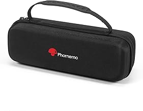Phomemo Sac d'imprimante A4, Compatible avec imprimante M832/M833/M834, résistant aux Chocs, étanche, avec Ruban, avec Poche en Filet pour Accessoires, Noir