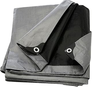Comfitwear 30' x 50' Heavy Duty Silver/Black Waterproof UV Blocking 10 Mil Poly Tarp
