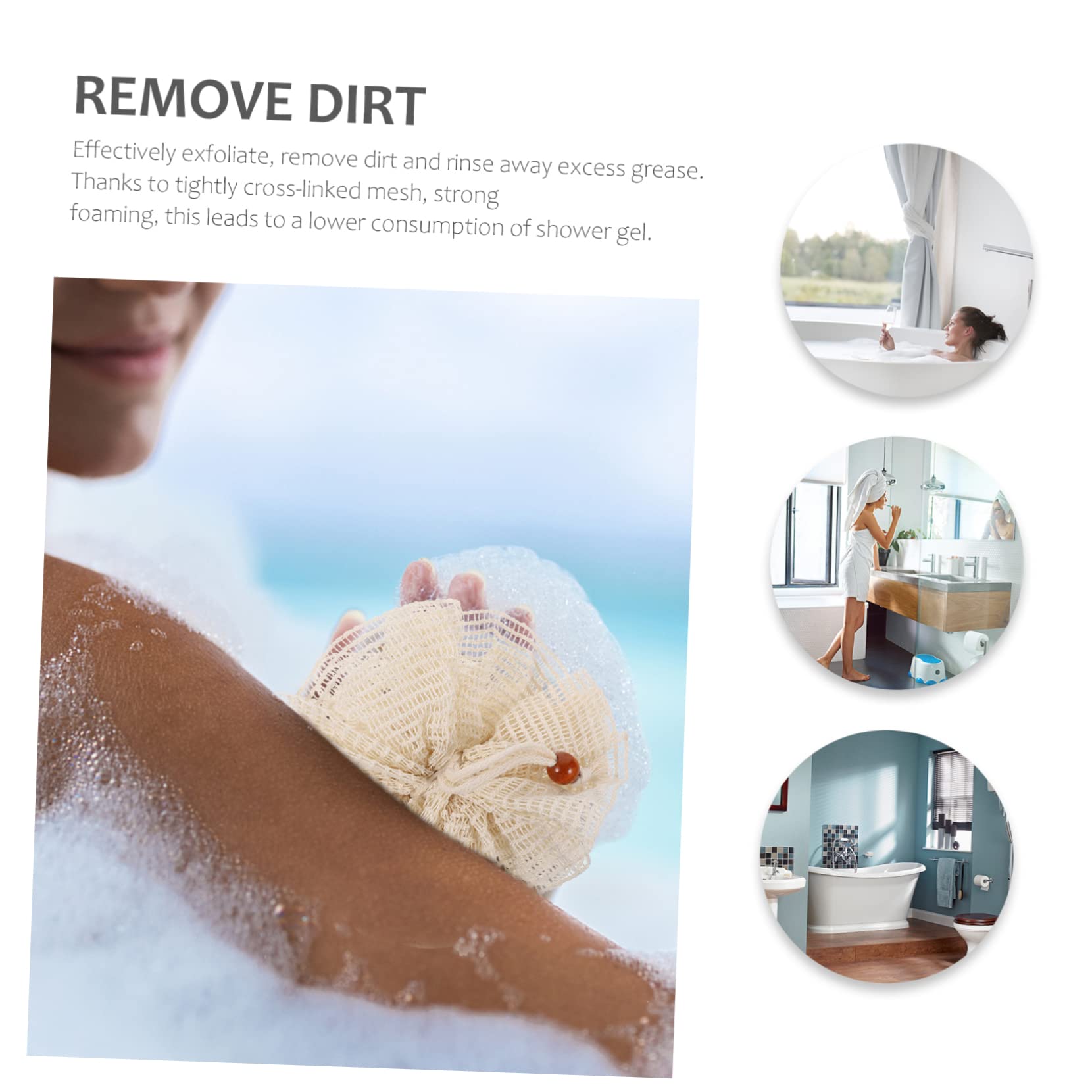 FRCOLOR 6piezas Esponjas De Baño Exfoliantes De Malla De Bolas De Ramio Para Limpiar y Hacer Para Cuidado Piel y Duradero