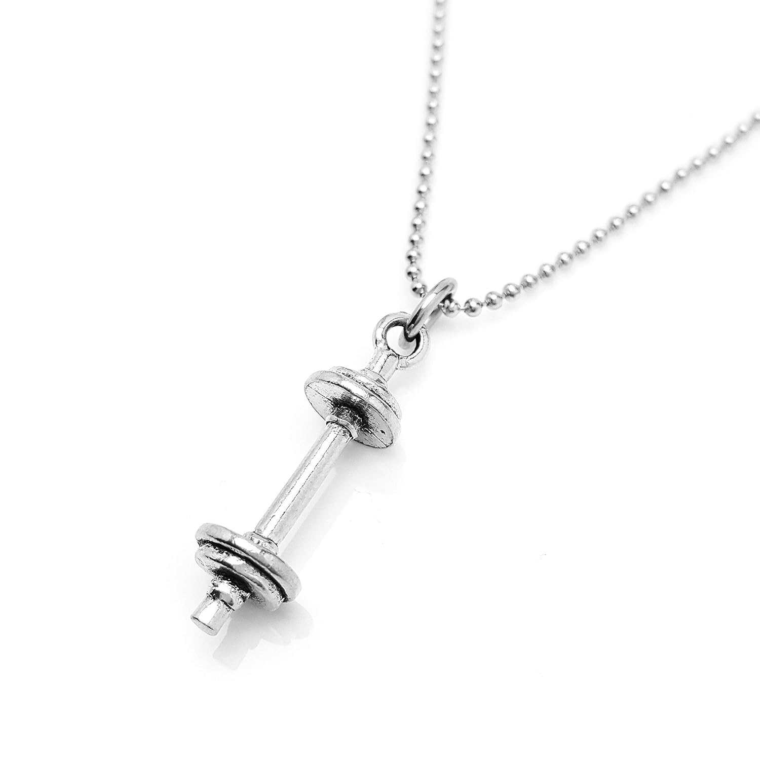 Barbell Necklace Sports Fitness Jewelry for Workout/Gym