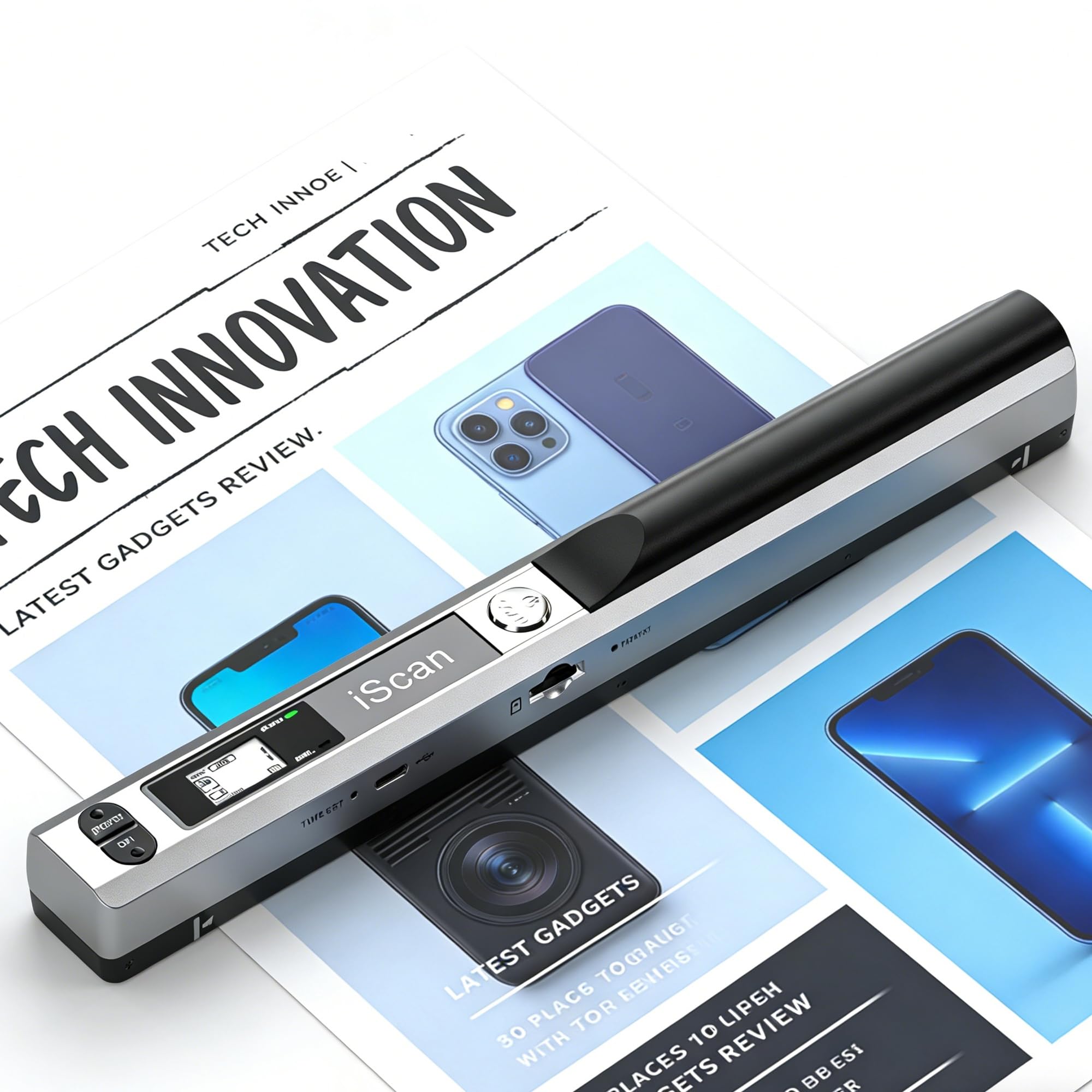 Photo 1 of [MISSING PART] Portable Document Scanner, Receipt Scanners for Computers Laptop, Photo Scanners for Old Pictures to Digital Fast, JPG/PDF Format 900DPI Scan, 16G SD Card