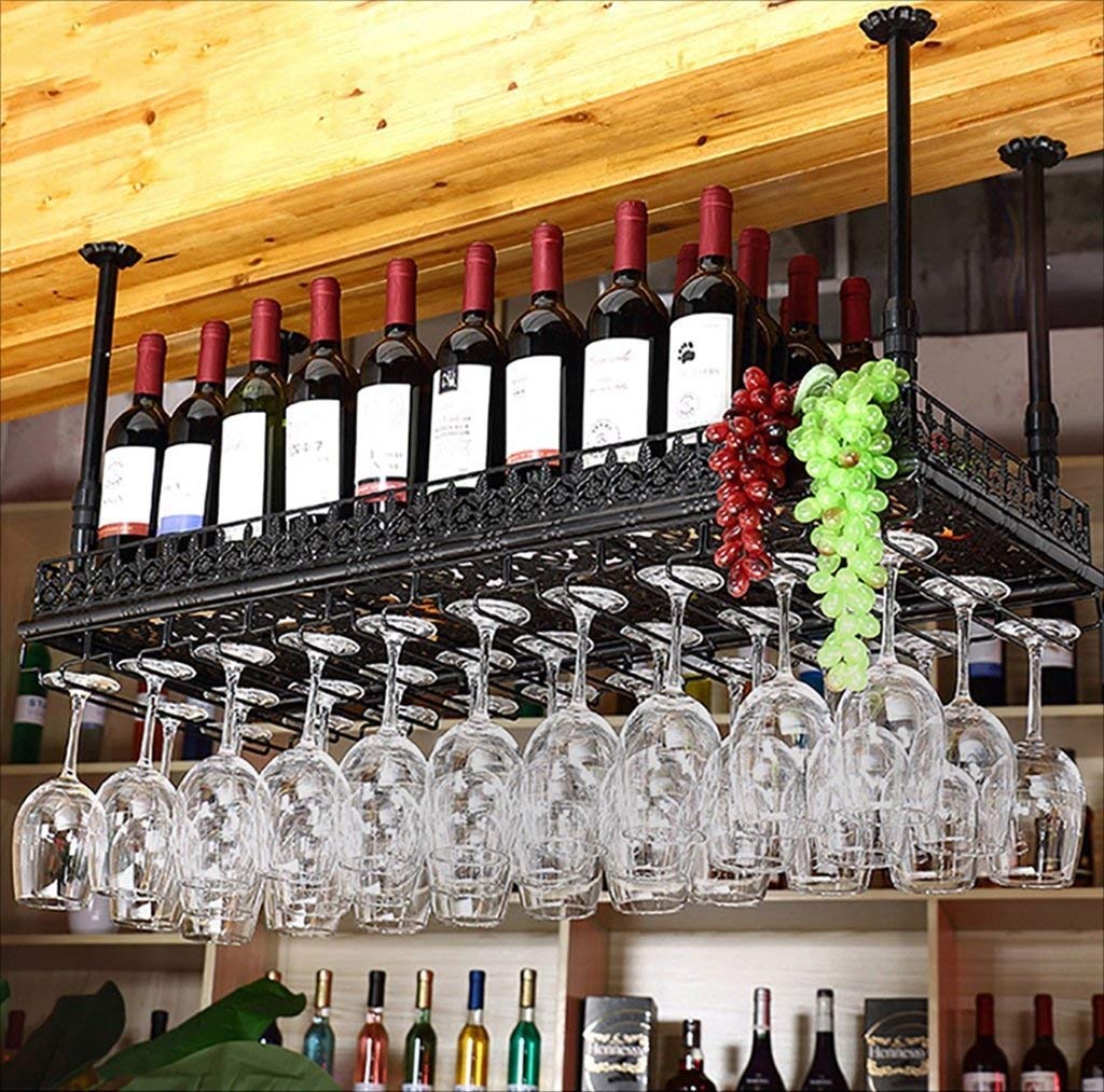 Bar comptoir avec casiers à vin rétro de 80cm pour verres inversés