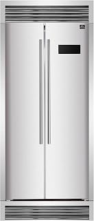 Forno Salerno 37-inch French Door Refrigerator - 15.6 Cu.Ft. Stainless Steel with LED Touch Control, w/Trim, Fast Cool, Fast Freeze & Spill-Proof Shelves
