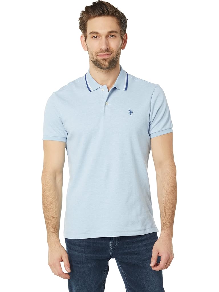 U.S. POLO ASSN. Slim Fit Tipped Interlock Knit Polo