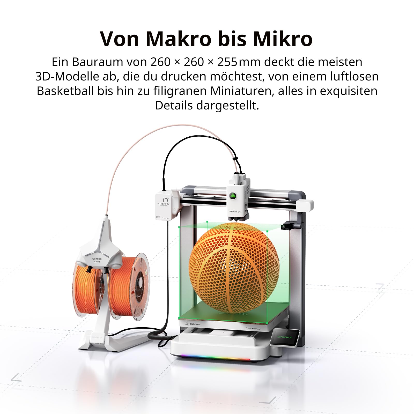 Stampante 3D Creality SPARKX i7, Modellazione 3D da foto con IA, Stampa multicolore pronta, Livellamento automatico, Stampante 3D FDM desktop per principianti (SPARKX i7)