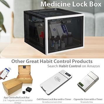 The Medicine Lock Box with Combination Lock, Large