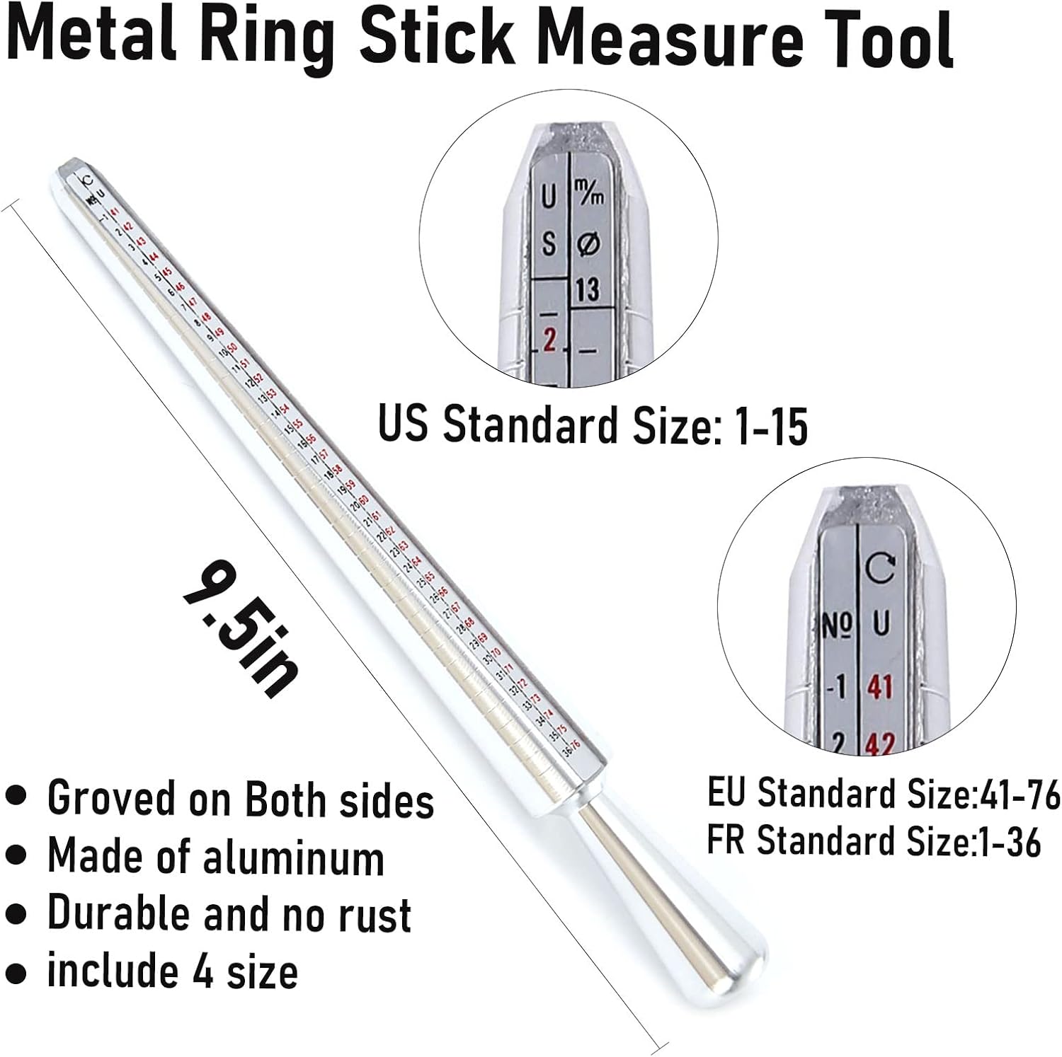 Goyappin Ring Bender Tool for Spoon Rings Heavy Duty, Spoon Ring Making Kit, Ring Bending Machine for Jewelry Making, Ring Sizer Measuring Tool Set