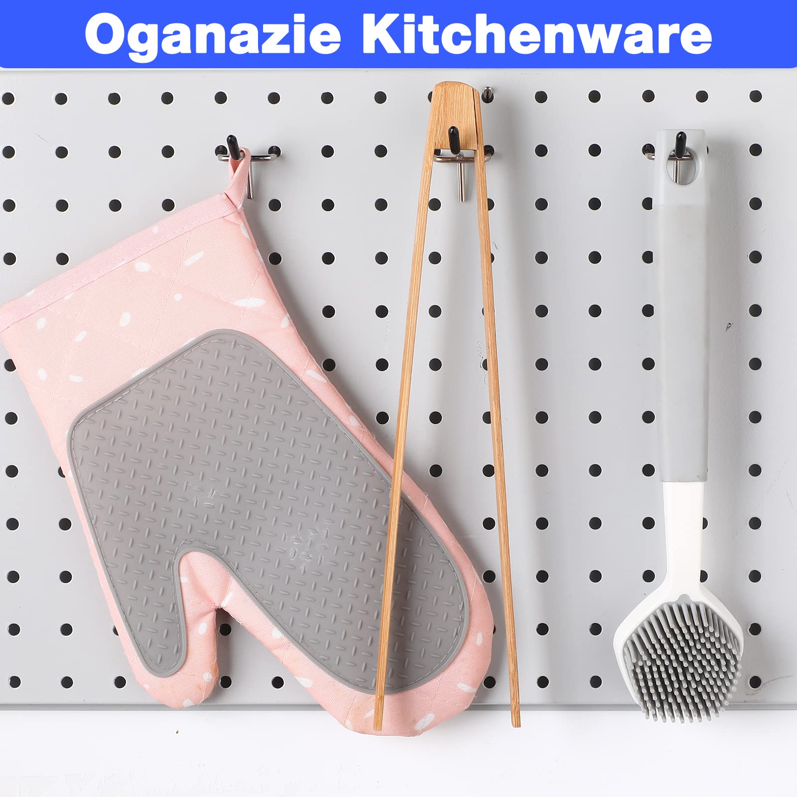 Moxweyeni 100 Pack Pegboard Hooks 6 Inch Metal Display Hooks For 1/8 And 1/4 Inch Pegboard Peg Board Tool Couples With Rubber Tipped Accessories For Garage Office Kitchen Store - View #12
