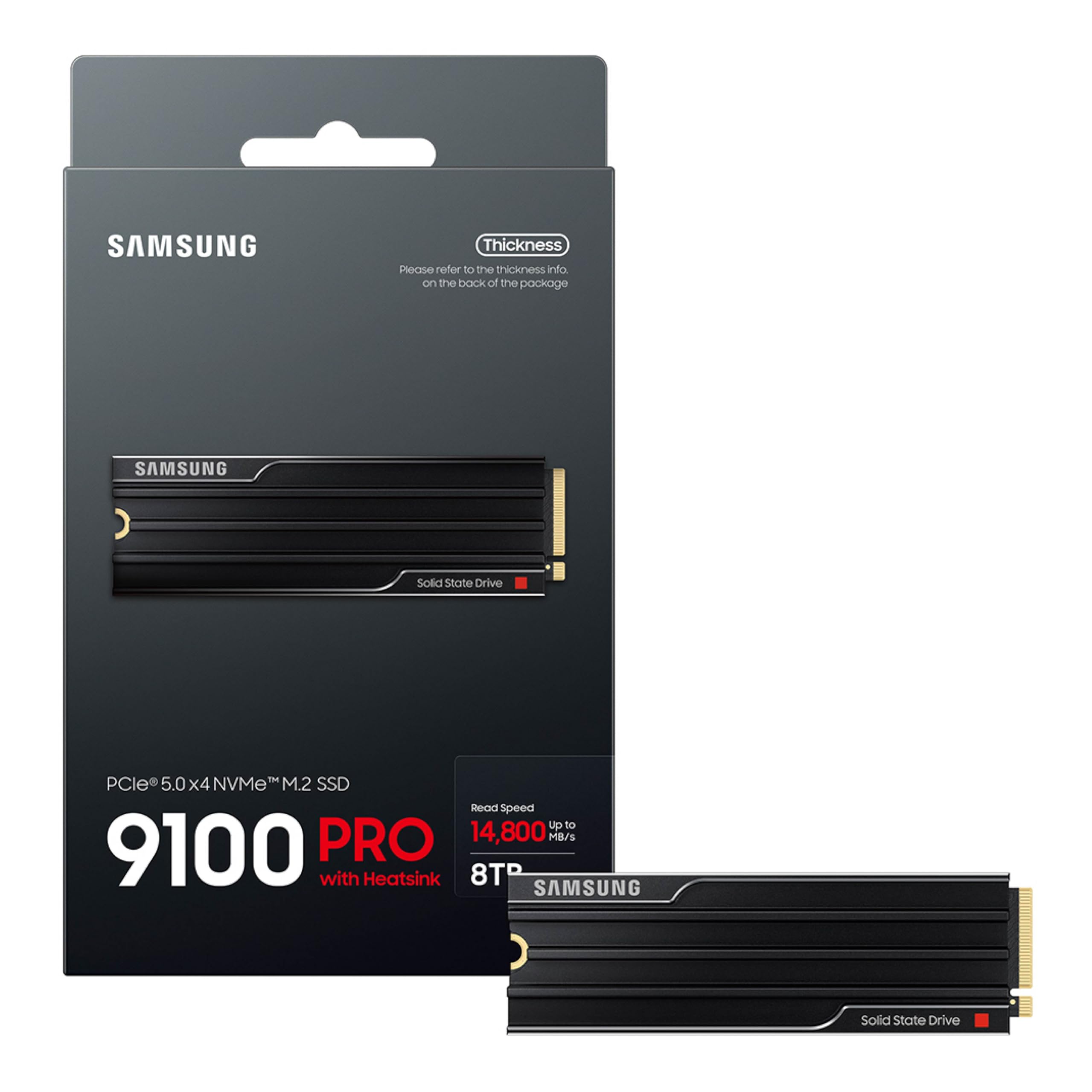Samsung 9100 PRO with Heatsink - 8TB PCIe 5.0 x4, NVMe 2.0, M.2