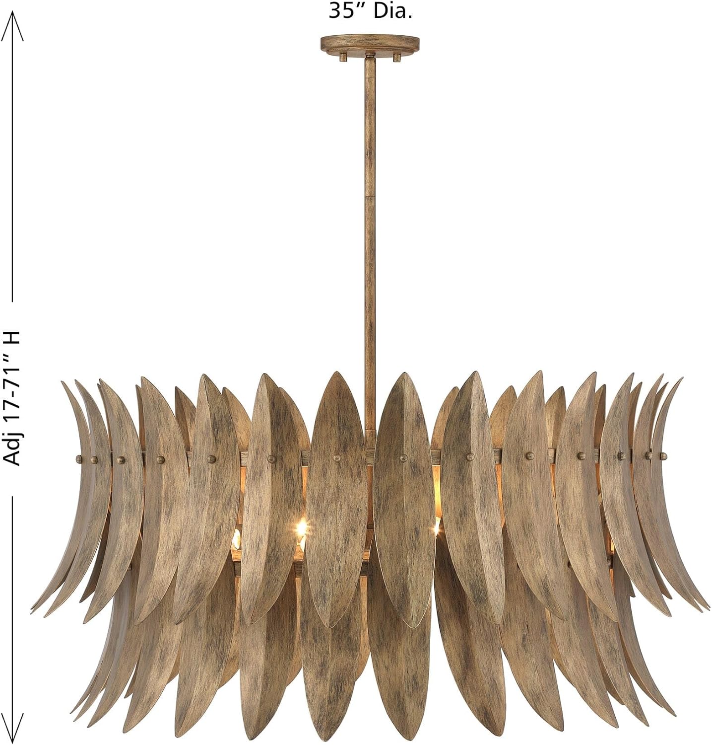 Savoy House 7-9056-8-275 Sanctuary Metal Petal Pendant by Breegan Jane, 8-Light 480 Total Watts, 17" H x 35" W, Coronado