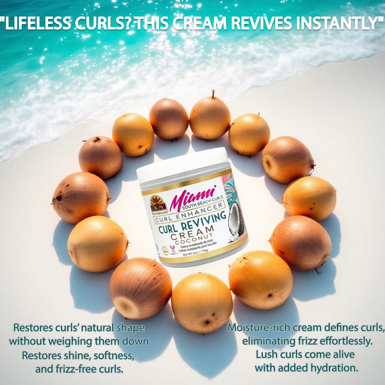 インヴェル ヒサミ　モイスチャークリーム Amazon.com: OKAY Miami South Beach Curls Curl Revival Cream 6 oz