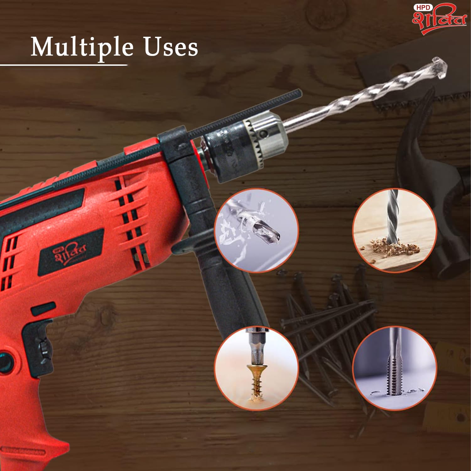HPD Shakti 13mm Impact Drill Kit - 97 Hand Tools! -5