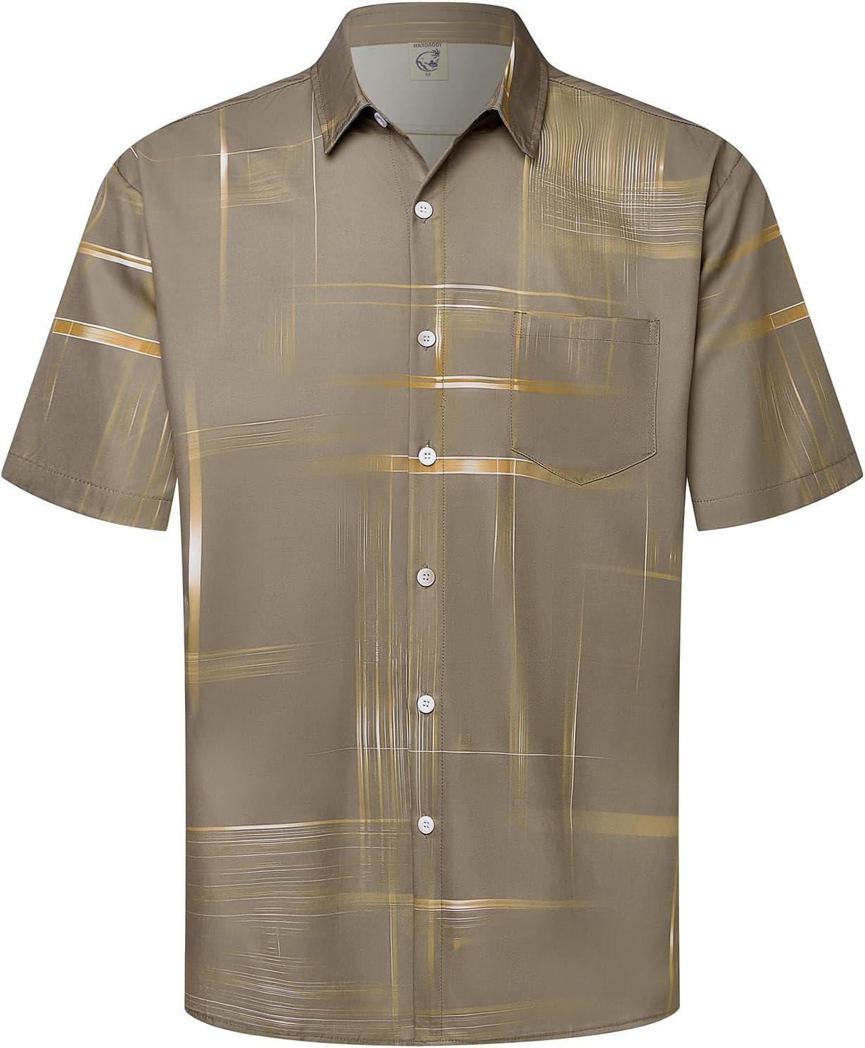 Hardaddy Men's Hawaiian Shirt Short Sleeves Printed Button Down Summer Beach Casual Shirts