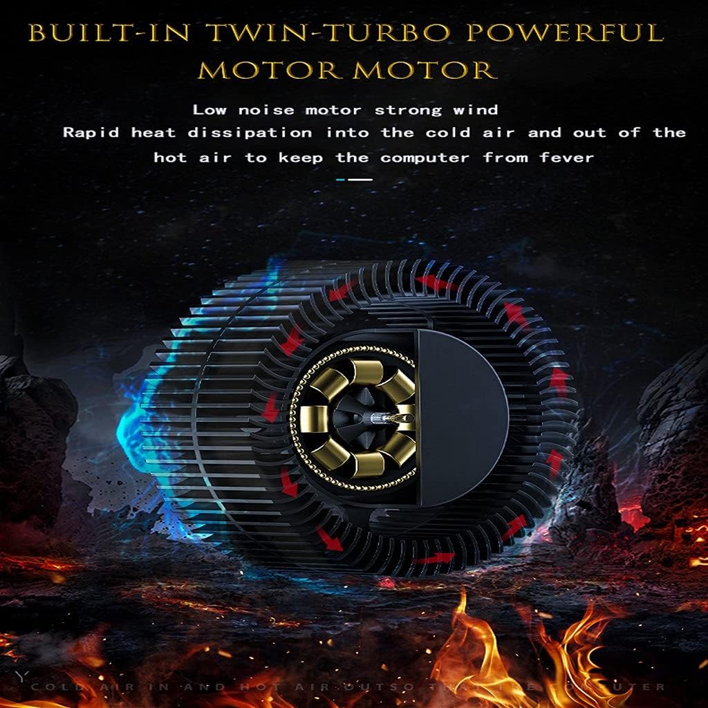 RGB Gaming Laptop Cooler Adjustable Notebook Stand 3000 RPM Powerful Air Flow Cooling Pad for 12-17 Inch