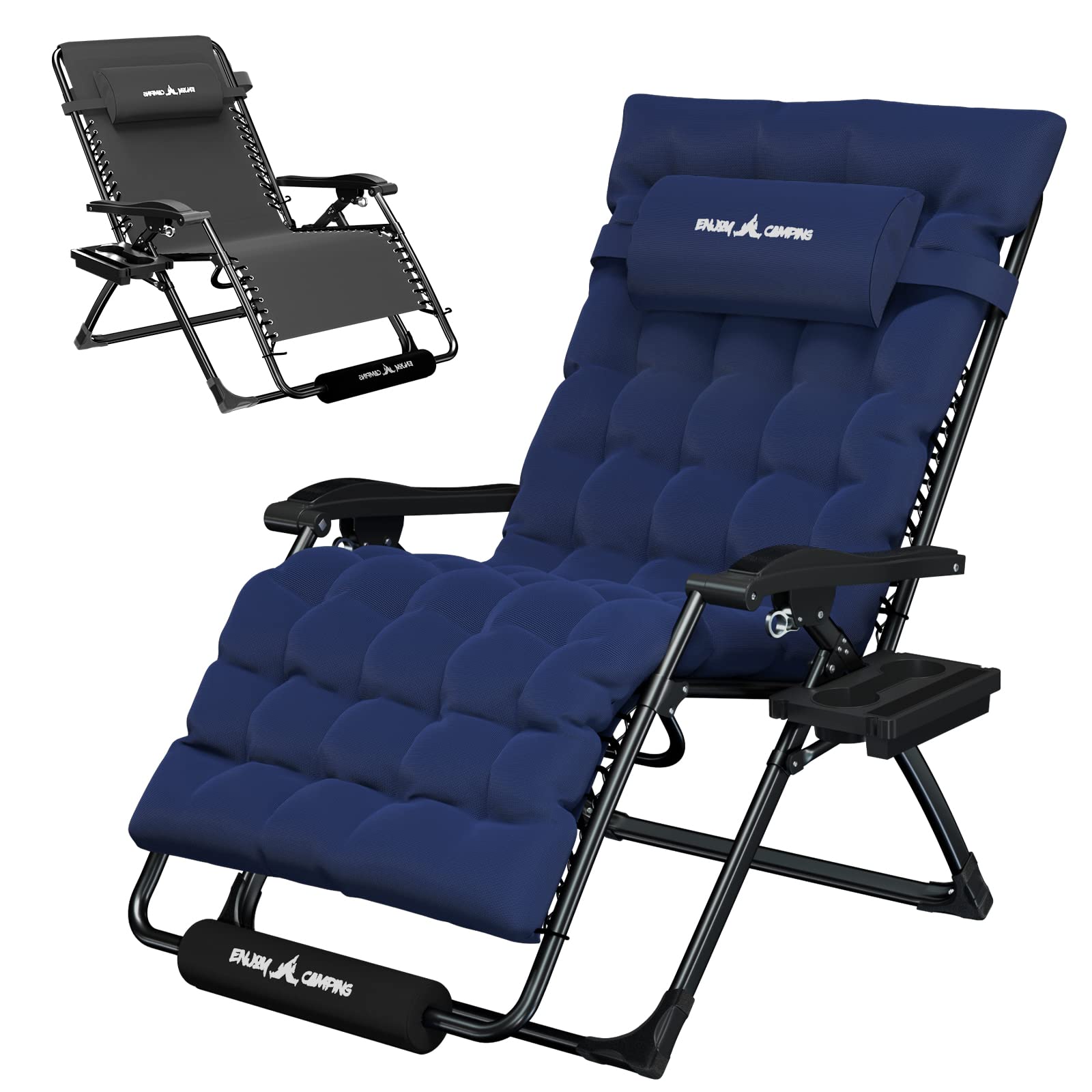 Amopatio Zero Gravity Chair 25" Seat Width, XXL Lounge Chairs w/Cushion