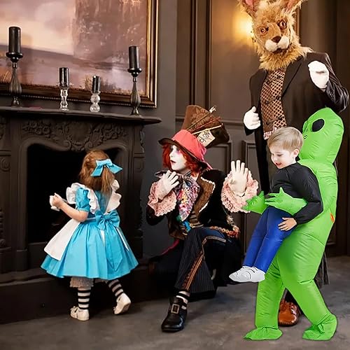 Miniatura 4 de ZIZWO Inflatable Costumes Alien for KidsTeens Inflatable Alien Costume Blow up Costumes Funny Halloween for Boys Girls Alien-Kids