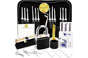 Tubular Lock Pick Set Professional Locksmith Waterproof Stainless Steel Keys Long Lock Set Kit
