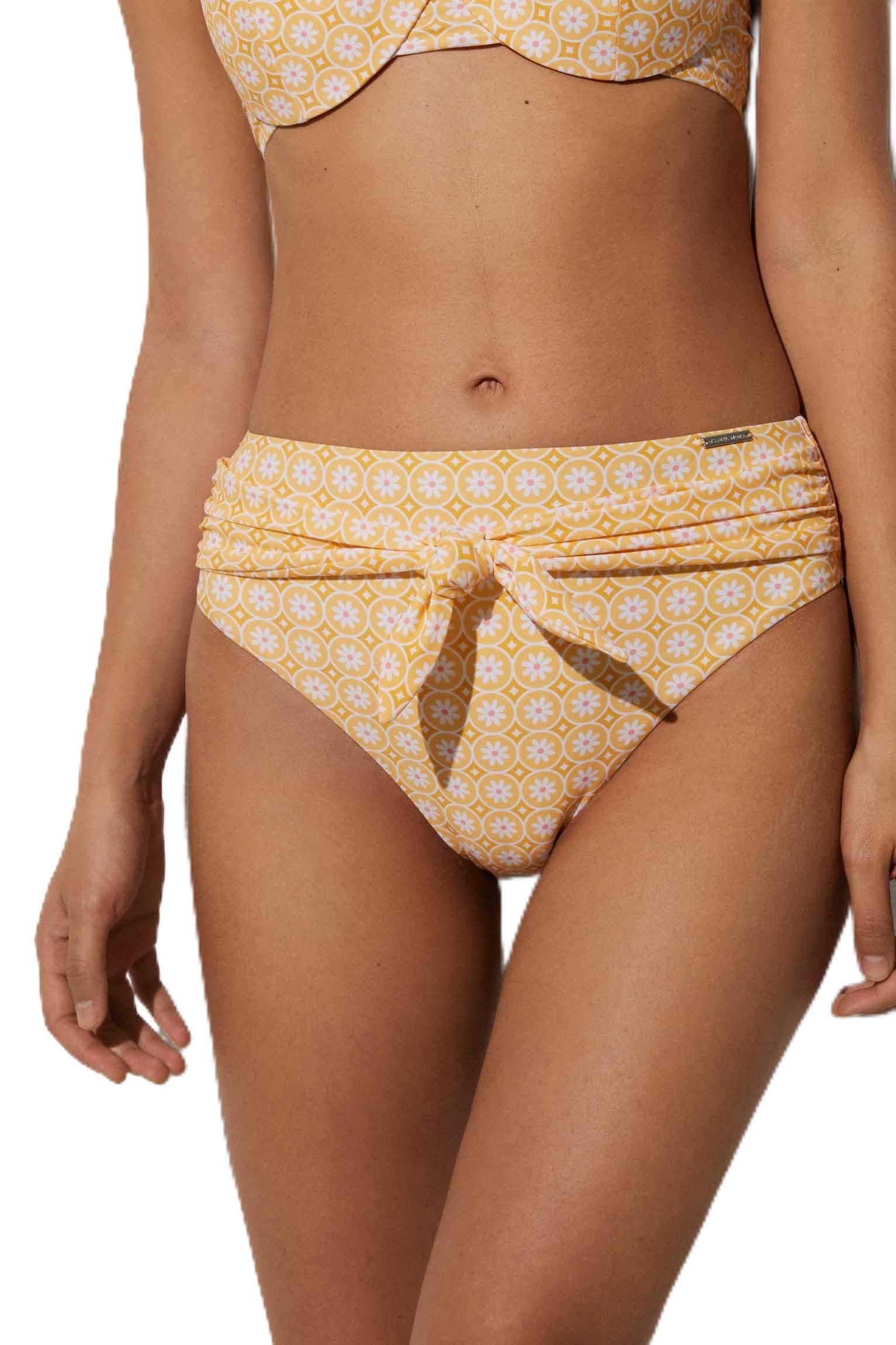 YSABEL MORA Braga Bikini Alta Estampada con Detalle de Nudo