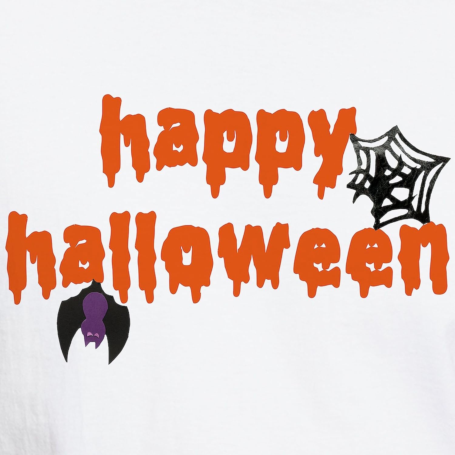 CafePress Happy Halloween White T Shirt Men's 100% Cotton, Classic Graphic White T-Shirt