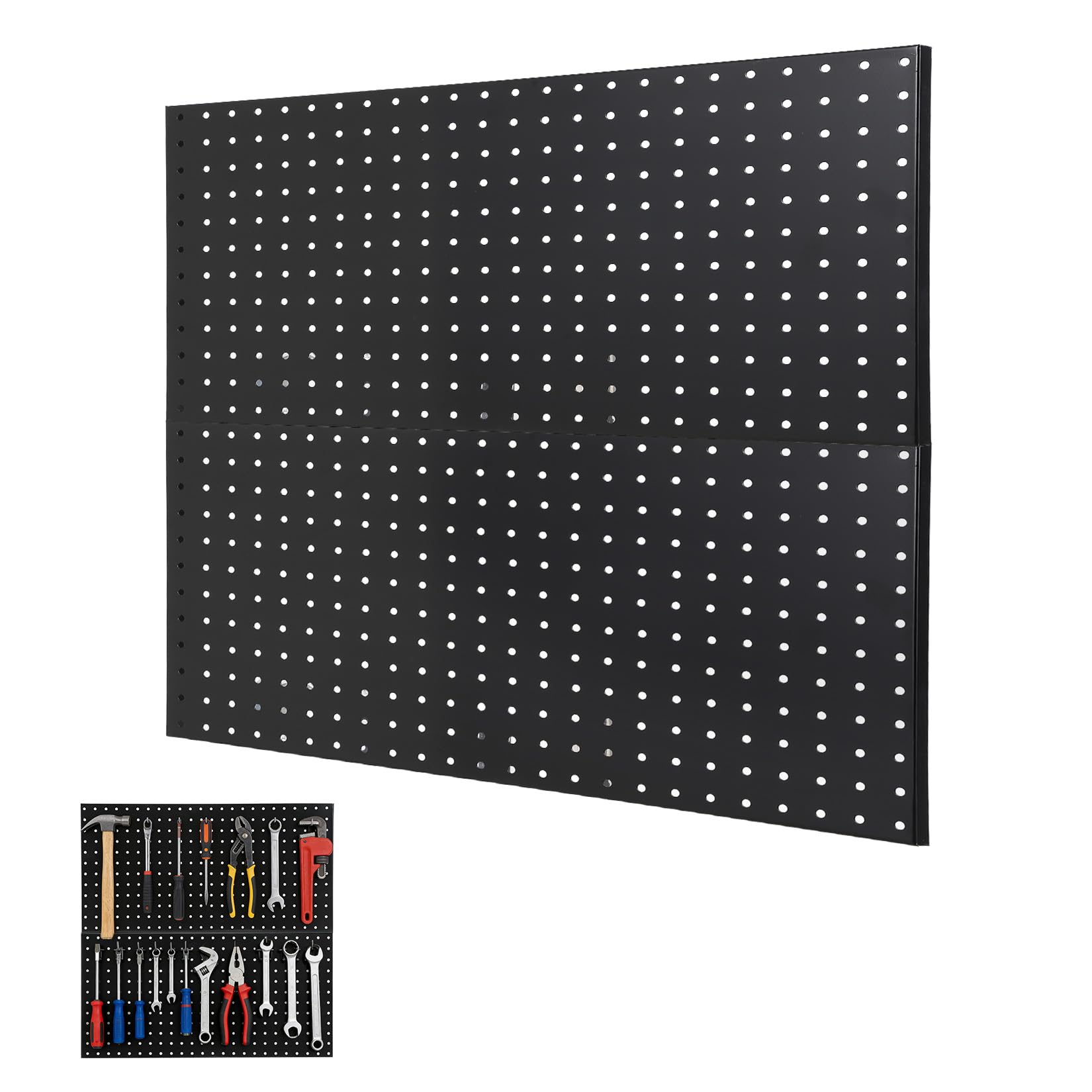 GarveeLife Metal Pegboard Wall Organizer, Pegboard Garage Tool Storage