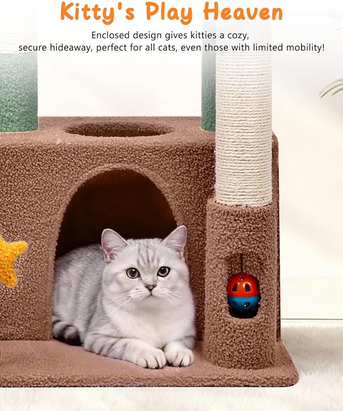 Torre para gatitos interior con rascador y hamaca miniatura 7