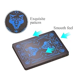 ACELION Waterproof Playing Cards, Plastic Playing Cards, Deck of Cards, Gift Poker Cards (Black Wolf)