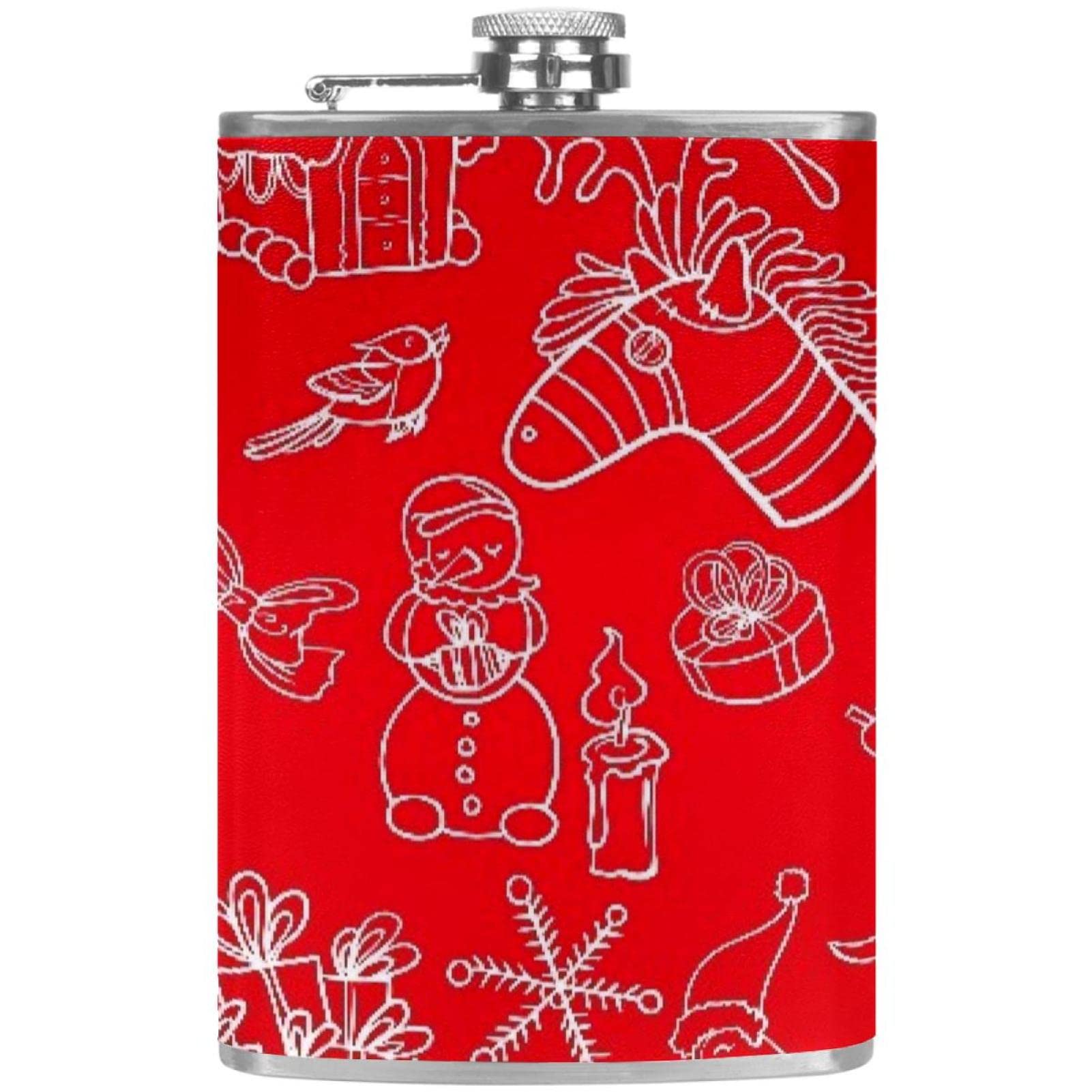 Flasque de Noël pour liqueur à emporter au ski ou en soirée d'hiver