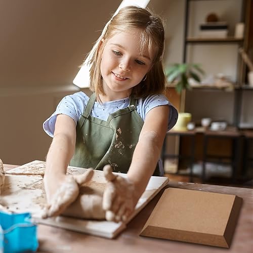 Miniatura 7 de Qunclay Molde de cerámica para arcilla de 8 x 8 pulgadas, moldes cuadrados de cerámica, herramientas de cerámica, placa de prensa para platos de