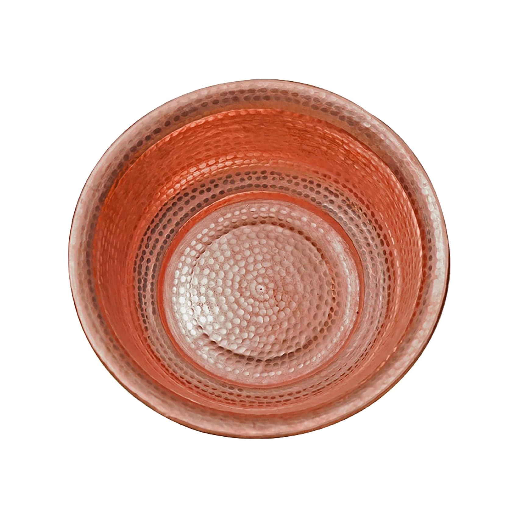 Ciotola Portatile in Rame Martellato a Mano per Pedicure e Pediluvio, Bacino per Lavaggio del Viso e Ammollo dei Piedi, Leggero e Resistente(Red,40cm/15.7in)