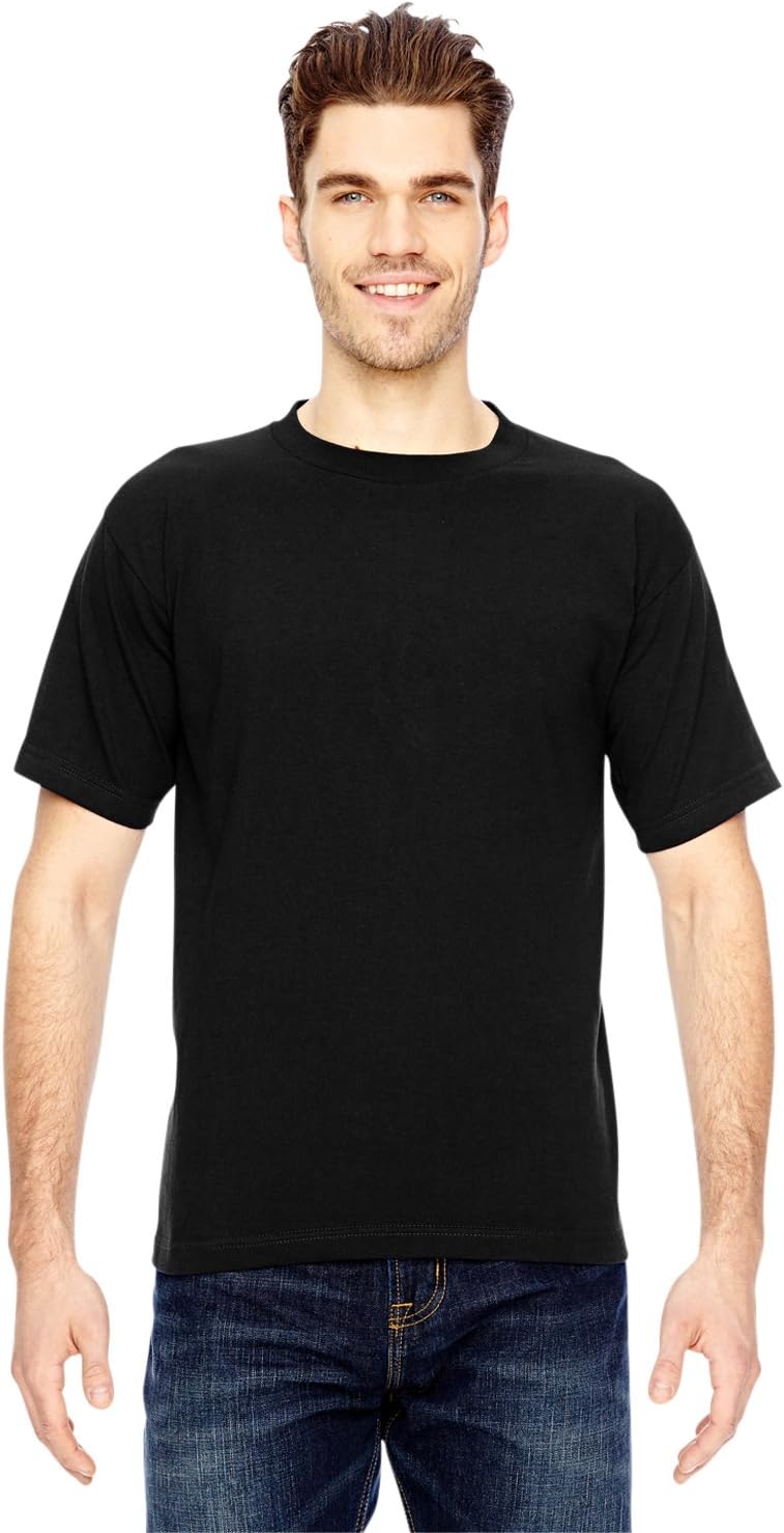 Bayside Men's American Made Cotton Basic TShirt, Black, Small Clothing, Shoes