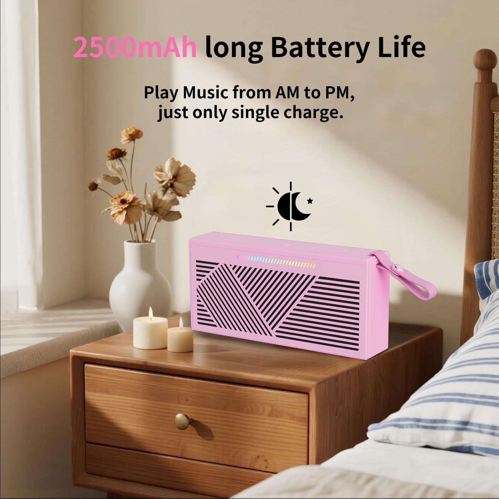 Altoparlante Bluetooth, altoparlante portatile wireless Bluetooth con suono HD, altoparlante impermeabile IPX5 con luci LED RGB, Bluetooth5.3, accoppiamento TWS, lunga durata, per casa/festa/esterni