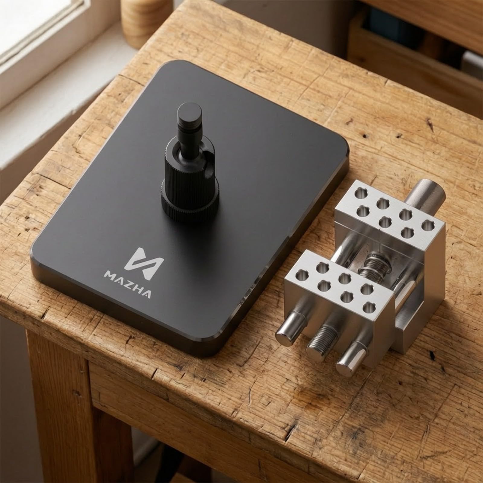 Mini Tornillo Banco Metálico | Ajustable, Ligero, Mini Abrazara Banco Mesa, para Molismo, Molistas,