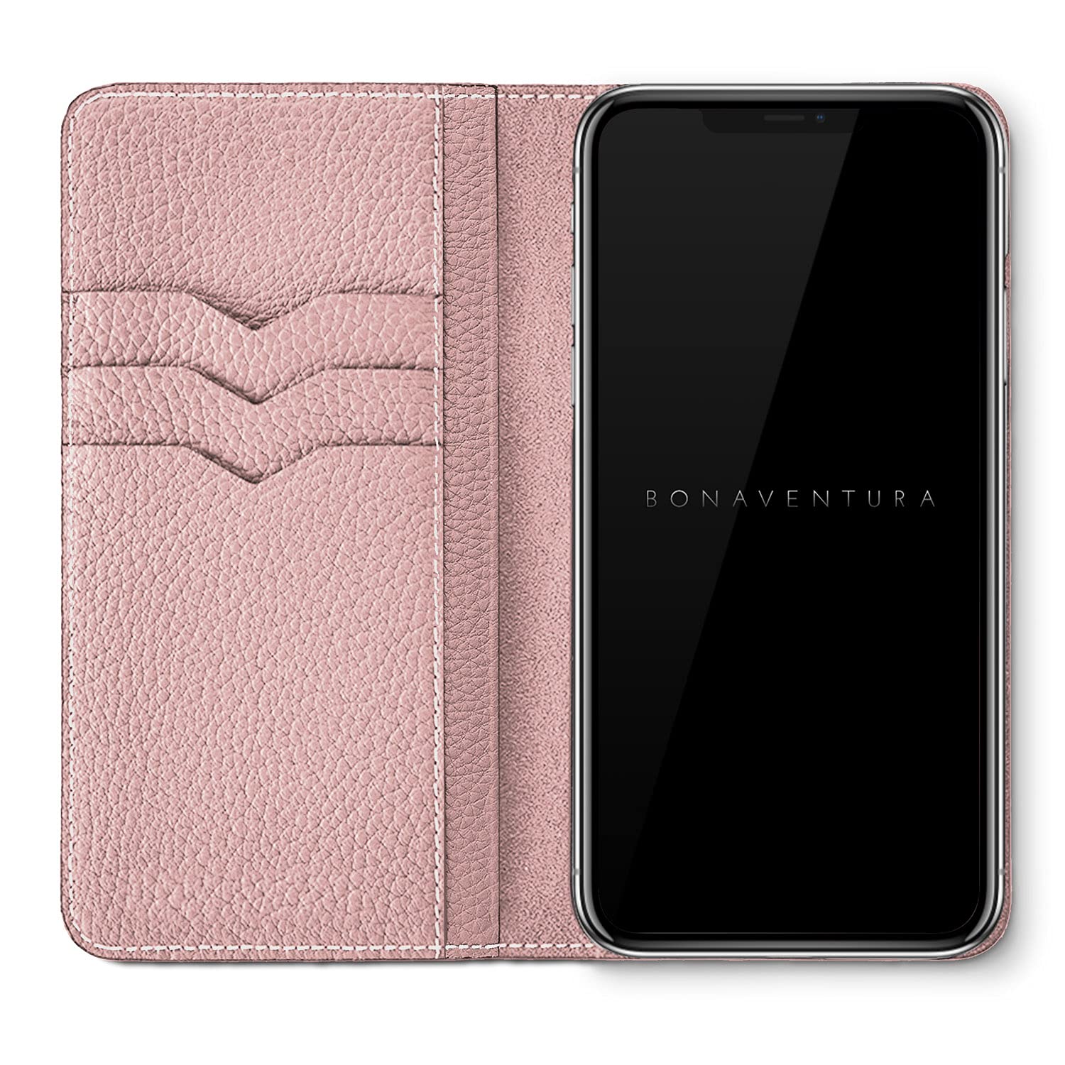 ボナベンチュラ ダイヤリーケース iPhone XS max サクラピンク iPhoneX Xs レザーケースBONAVENTURA サクラピンク Amazon.co.jp