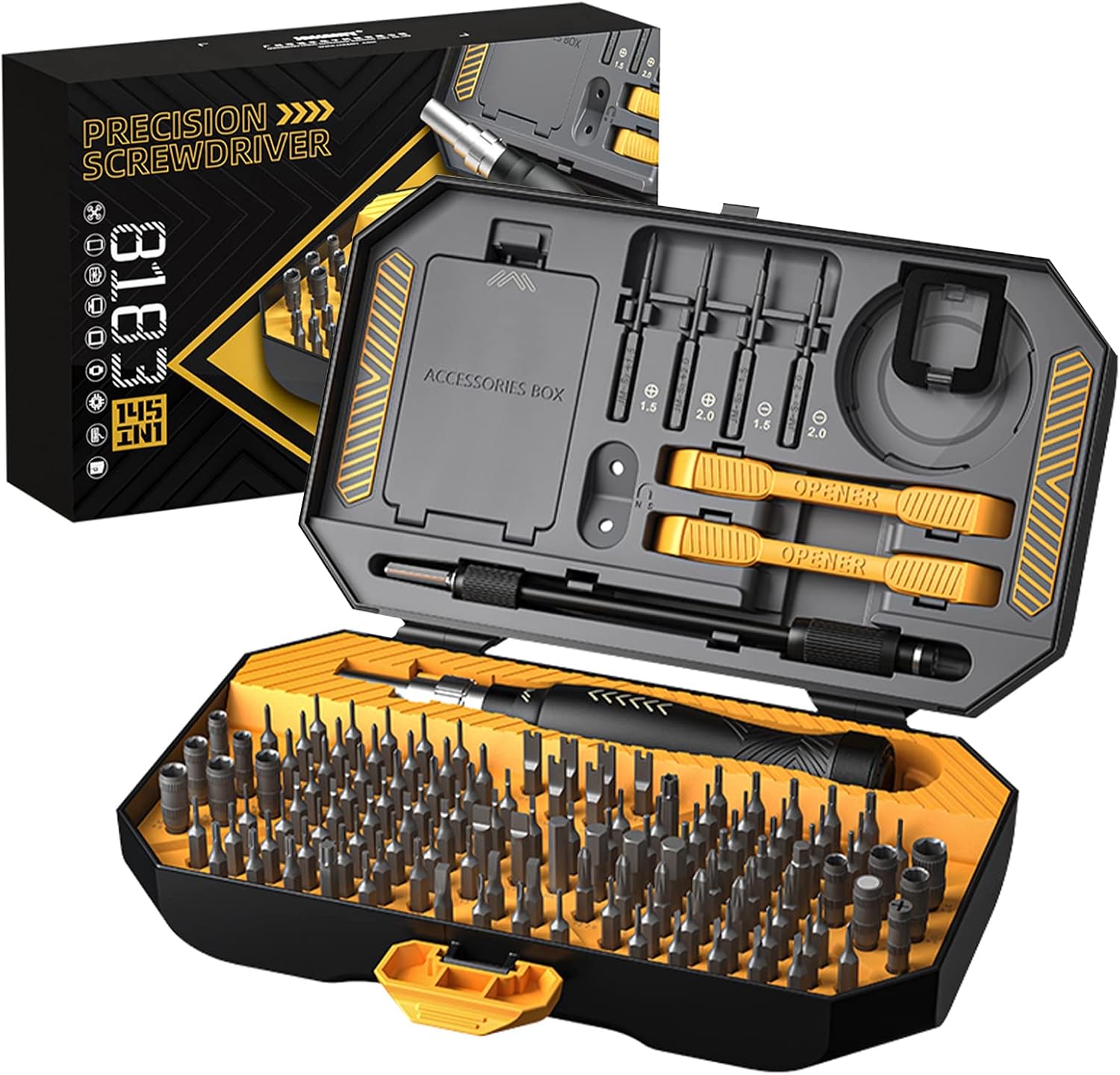 Precision Screwdriver Set, Laptop Screwdriver Set, 145 in 1