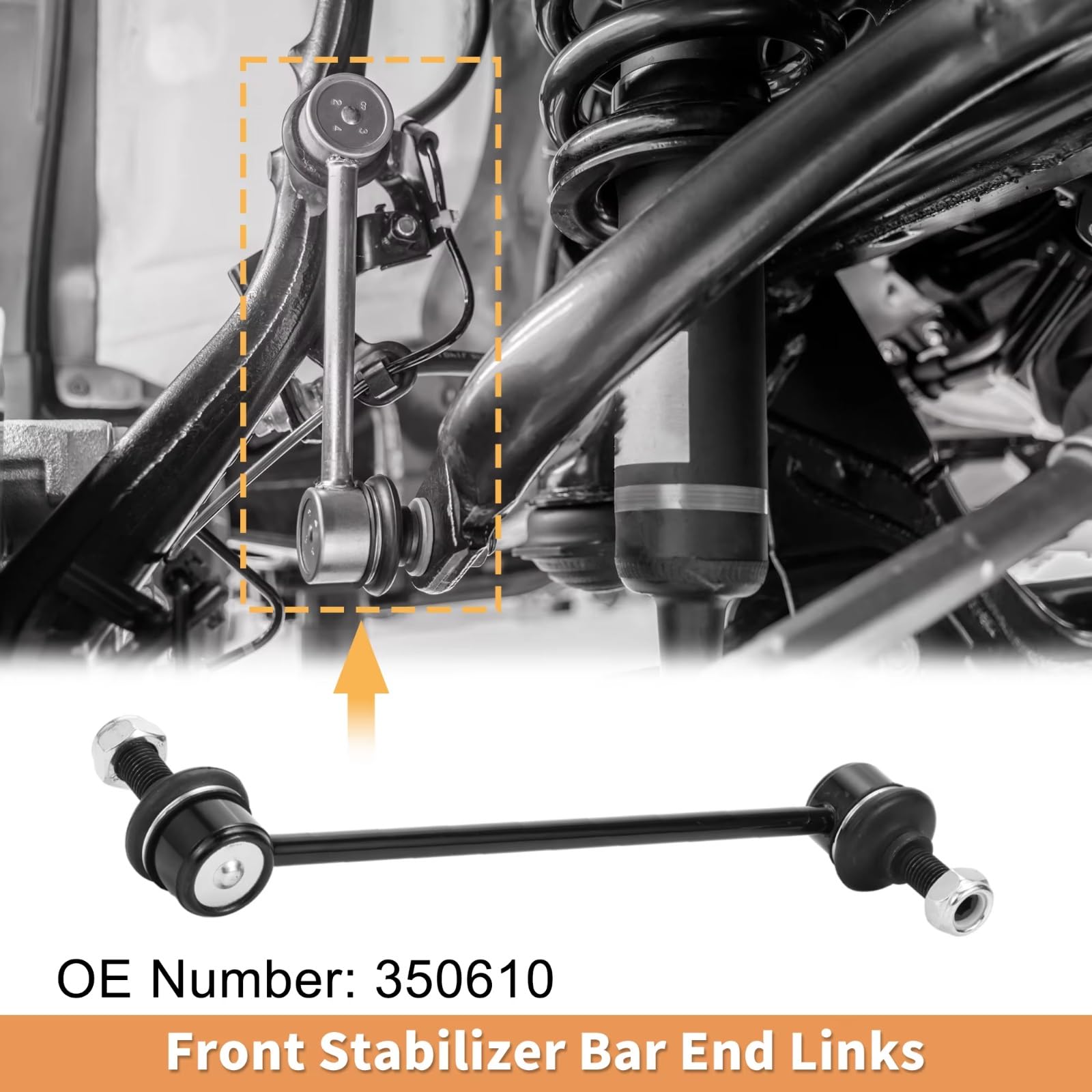 Bieletas de Barra estabilizadora Delantera 2 Piezas Bieleta de Barra estabilizadora Delantera 350610 Compatible con Opel para Vectra 1995-2003 para Combo 2001-2005 2006 2007 2008 2009 2010 2011